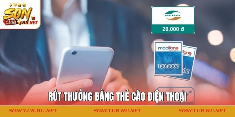 Rút thưởng bằng thẻ cào điện thoại